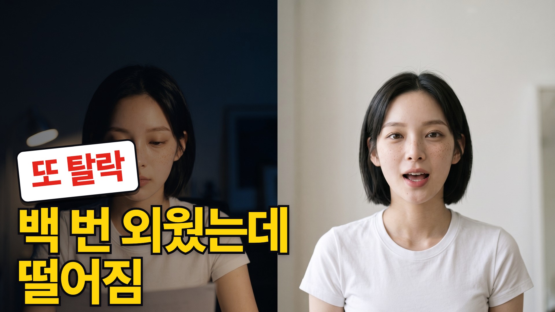 C · 백 번 외웠는데 떨어짐