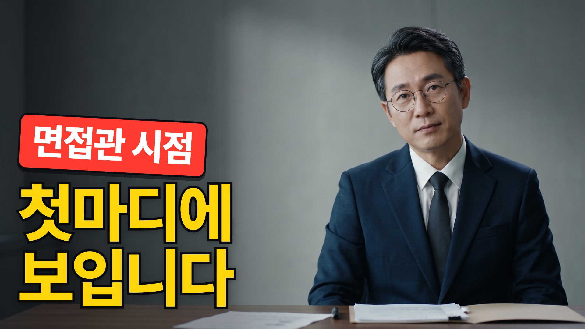 D · 면접관 정면